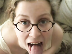POV anal sex and ass to mouth for nerdy wife